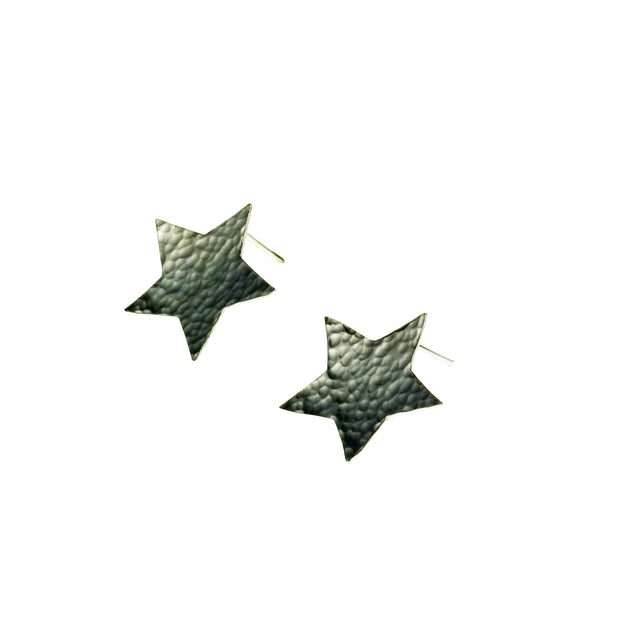 Silver star stud earrings, part of the silver star stud and drop statement earrings.