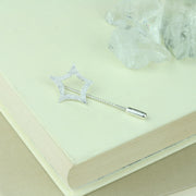 Silver quirky star pin