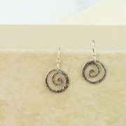Silver swirl hook earrings KlaarSmithDesign 2