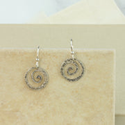 Silver swirl hook earrings KlaarSmithDesign 2